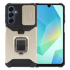 For Samsung Galaxy A16 5G / 4G Camera Shield Card Slot PC Hybrid TPU Phone Case(Gold)