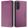 For Samsung Galaxy M55 5G / C55 5G RC01 Dual-Folded Magnetic Suction RFID Leather Phone Case(Violet)