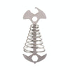 5 PCS Multifunctional Outdoor Camping Fishbone Nail Spring Hook Wind Rope Buckle(Stainless Steel)