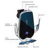 Car Cell Phone Holder Wireless Charger Aromatherapy Spray(Silver)