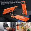 For Samsung Galaxy Z Flip4 360 Rotation Ring Holder MagSafe Shockproof PC Phone Case(Orange)