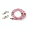 1 Pair SLK28 Metal Magnetic Buckle Elastic Free Tied Laces, Style: Silver Magnetic Buckle+Pink Shoelaces