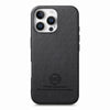 For iPhone 12 Twill Fabric Leather Skin Back Phone Case(Black)