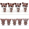 Little Cute PVC Flocking Animal Cat Dolls Creative Gift Kids Toy, Size: 5.5*3.5*6.5cm(Coffee)