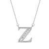 Women Fashion S925 Sterling Silver English Alphabet Pendant Necklace, Style:Z