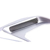 2PCS Plastic Decorative Air Flow Intake Turbo Bonnet Hood Side Vent Grille Cover With Self-adhesive Sticker(Grey)