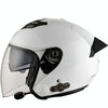 KUQIBAO Motorcycle Smart Bluetooth Sun Protection Double Lens Safety Helmet, Size: L(White+Black Tail)