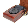 Full Body Camera PU Leather Case Bag with Strap for Ricoh GR / GRII / GRIII, Casio ZR1200 / ZR1500/ ZR2000/ ZR3500, ZR3600 / ZR3700 / ZR5500 (Coffee)