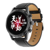 LOANIY DT70 Analog Digital Dual Display Smart Call Watch(Black Leather)