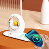 ICARER FAMILY K08 10W Cartoon Mobile Phone Wireless Fast Charger with Night Light Function(Pink)