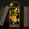 DIY Assembled LED 3D House Model Bookends Kid Toys Glowing Birthday Gift, Color: TC35 Firefare Forest