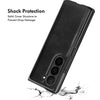 For Samsung Galaxy Z Fold5 VIETAO Crazy Horse Texture PU Phone Case(Black)