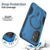 For Samsung Galaxy A54 5G Armor MagSafe Holder PC Hybrid TPU Phone Case(Dark Blue)