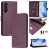 For Samsung Galaxy A16 4G Smile Embossing RFID Leather Phone Case(Violet)