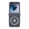 For Samsung Galaxy Z Flip6 Electroplating Lightning MagSafe Fold Full Coverage Phone Case(Gray)