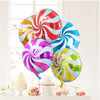 5 PCS Round Candy Lollipop Aluminum Film Balloon for Wedding Party Decoration, Size:45x45cm(Rose Red)