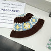 Flower Fisherman Hat Summer Hollow Breathable Knitted Wool Cap, Size: M(Coffee)