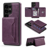 For Samsung Galaxy S25 Ultra 5G Shield Multi-functional MagSafe Card Bag Phone Case(Purple)