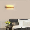 45cm LED Solid Wood Wall Lamp Bedroom Bedside Lamp Corridor Wall Lamp(Warm Light)
