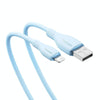 Baseus Pudding Series 2.4A USB to 8 Pin Fast Charging Data Cable, Length:2m(Blue)