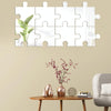 8pcs /Set Acrylic Square Puzzle Mirror Wall Sticker Home Decoration Soft Mirror(Silver)