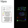 10 PCS Waterproof Color Luminous Tattoo Sticker Face Sticker(EX-012)