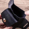 Y-17 3 In 1 Lighter Phone Cigarette Box Storage Waist Bags(Crazy Horse Black)