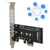 PCI-E 1X To M.2 NVME KEY-M SSD Riser Card Adapter With Baffle