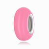 S925 Sterling Silver Color Silver Silicone Beads DIY Bracelet Necklace Accessories(Pink)