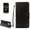 For Asus ZenFone 3 / ZE552KL Pressed Flowers Pattern Leather Case with Holder & Card Slots & Wallet(Black)