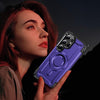 For Samsung Galaxy S25 Ultra 5G Lens Holder MagSafe Phone Case(Purple)