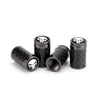 4pcs/Set Real Carbon Fibre Skeleton Tyre Valve Caps(Black)