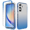 For Samsung Galaxy A35 5G Shockproof Clear Gradient PC + TPU Phone Case(Blue)