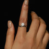 S925 Sterling Silver Platinum Plated 1 Carat Moissanite Engagement Ring(No.7)