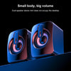 A2 USB 2.0 Wire-controlled Illuminated Mobile Phone Computer Mini Desktop Speaker(Black)