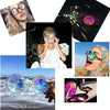 EDM Concert Party Pub Kaleidoscope Effect Dual Side Pebble Adult Glasses(Pink)