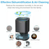 1L 36W Air Dehumidifier for Home Damp Drying Clothes with 7 colors Light EU Plug(White)