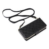 For Samsung Galaxy S25+ 5G Crossbody Rhombic Zipper Tower Buckle Leather Phone Case with Lanyard(Black)