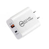 SDC-18W 18W PD 3.0 Type-C / USB-C + QC 3.0 USB Dual Fast Charging Universal Travel Charger with Type-C / USB-C to 8 Pin Fast Charging Data Cable, US Plug