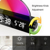 S286 Sunset Light LED Digital Display Electronic Clock USB Plug-in Desktop Temperature Alarm Clock(Black)