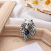 Retro Wolf Head Brooches Creative Personality Animal Pin Men Suits Coat Badge Accessories(Silver)