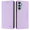 For Samsung Galaxy M34 5G / F34 5G RC01 Dual-Folded Magnetic Suction RFID Leather Phone Case(Light Purple)