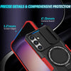 For Samsung Galaxy S25+ 5G Sliding Camshield MagSafe Holder TPU Hybrid PC Phone Case(Black Red)