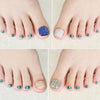 2 PCS Crystal Fake Nail Art Tips Rhinestone Full Cover Toenails Decals Stickers(NO:33)