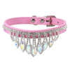 Pink Rhinestone Cat & Puppy Collar, Medium