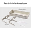 Shelf Bathroom Storage Toilet Multi-purpose Bathroom Basket Nail-free Paste Strong Kitchen Plastic Storage Box(Khaki)