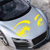 D-821 Beauty Eyes Pattern Car Modified Decorative Sticker(Yellow)