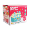 18 x 15 x 16.5cm Candy House Childrens Cartoon Coin Bank Small House Savings Jar Toys(Pink)