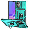 For Samsung Galaxy A06 4G Sliding Camshield Holder Phone Case(Cyan Blue)