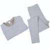 Antibacterial Double-faced Fleece Winter Thickened Constant Temperature Underwear, Size: XXL(Light Gray)